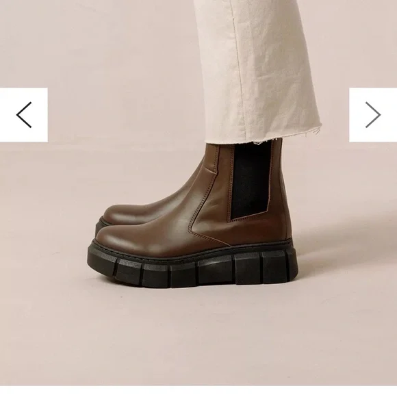 ALOHAS Armor Leather Combat Boot in Coffee Brown - Picture 5 of 14